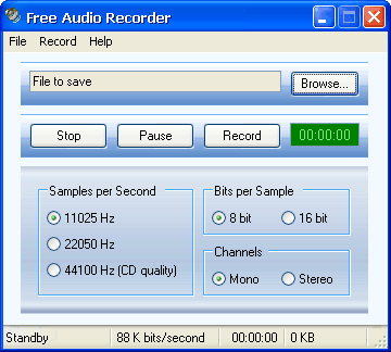 Free Audio Recorder Screenshot